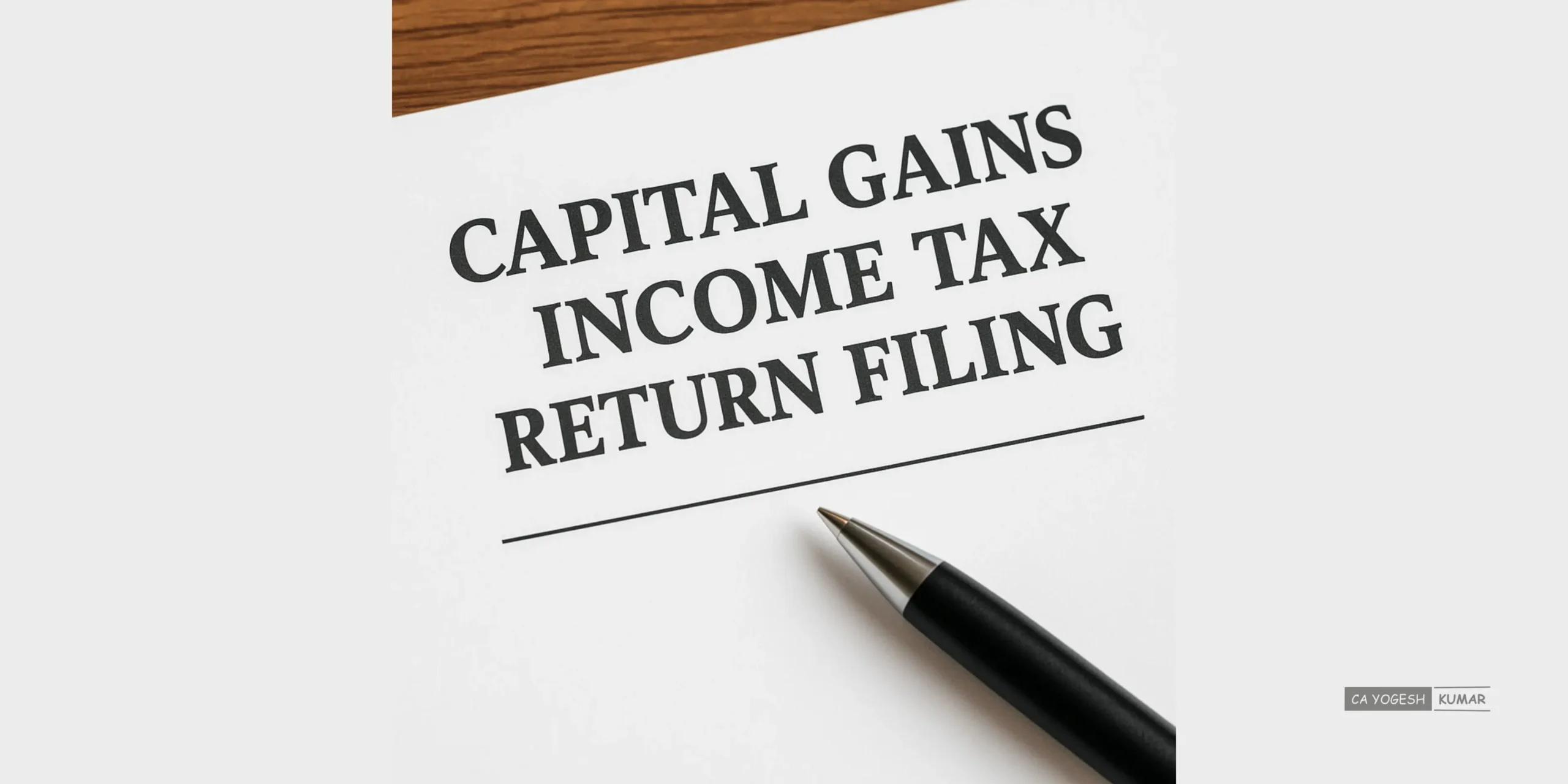 Capital Gains Income Tax Return Filing